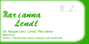 marianna lendl business card